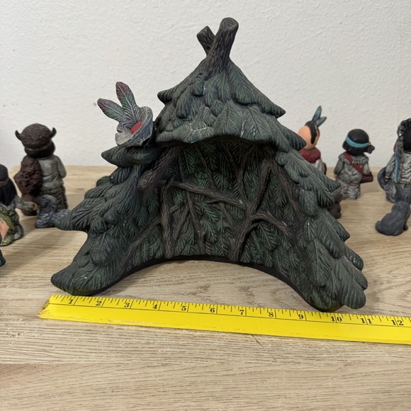 Native American Nativity Scene Kimple Hand Painted Ceramic 13 Pieces‎ Vintage - Picture 16 of 16